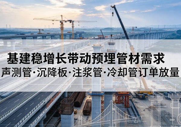 永登基建稳增长带动预埋监测管材需求，声测管、沉降板、注浆管订单持续放量
