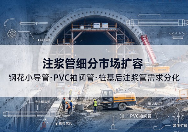永登注浆管细分市场扩容，隧道钢花小导管、PVC 袖阀管、桩基后注浆管需求分化